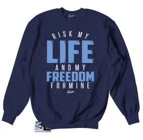Retro 1 Uni Blue Patent My Life Sweater