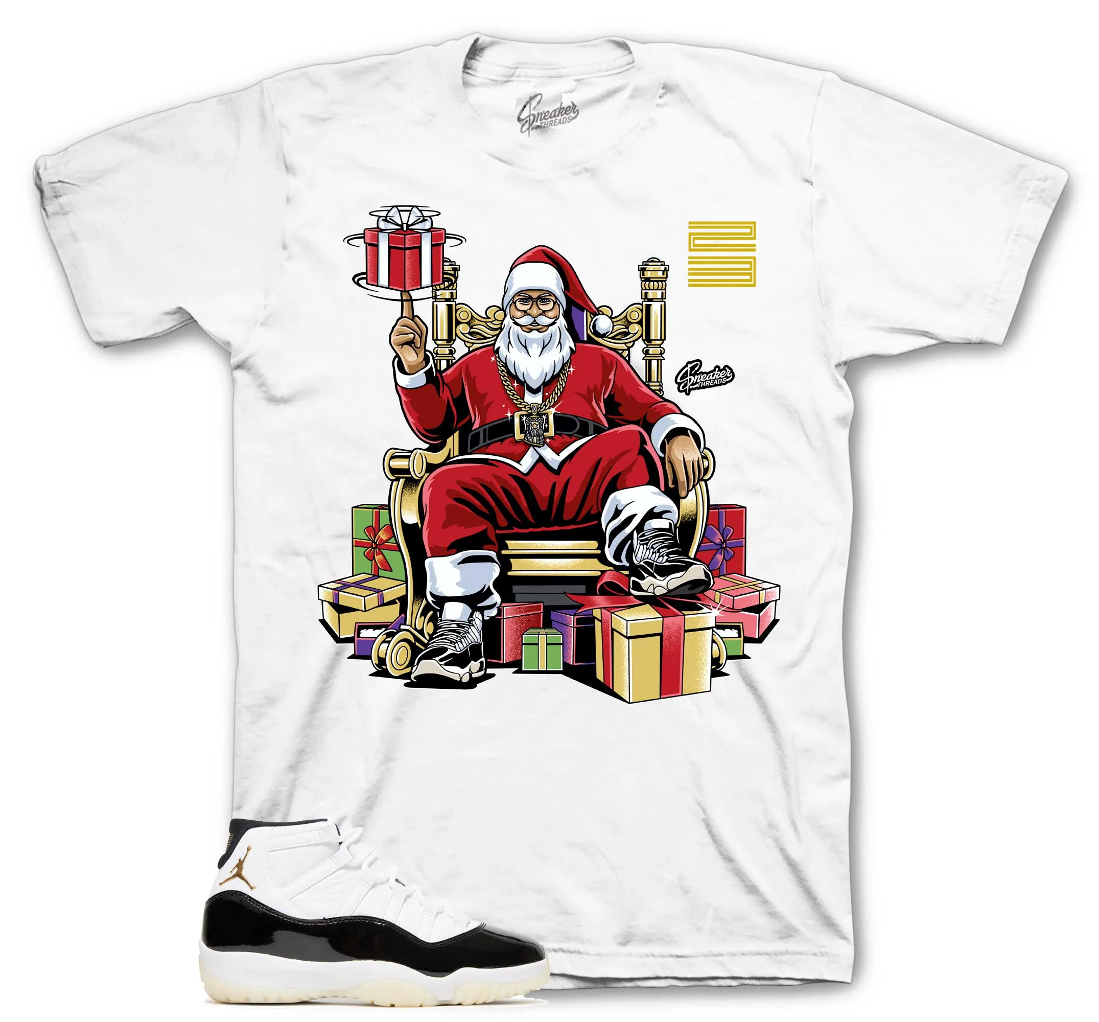 Retro 11 Gratitude DMP Chill Santa Shirt