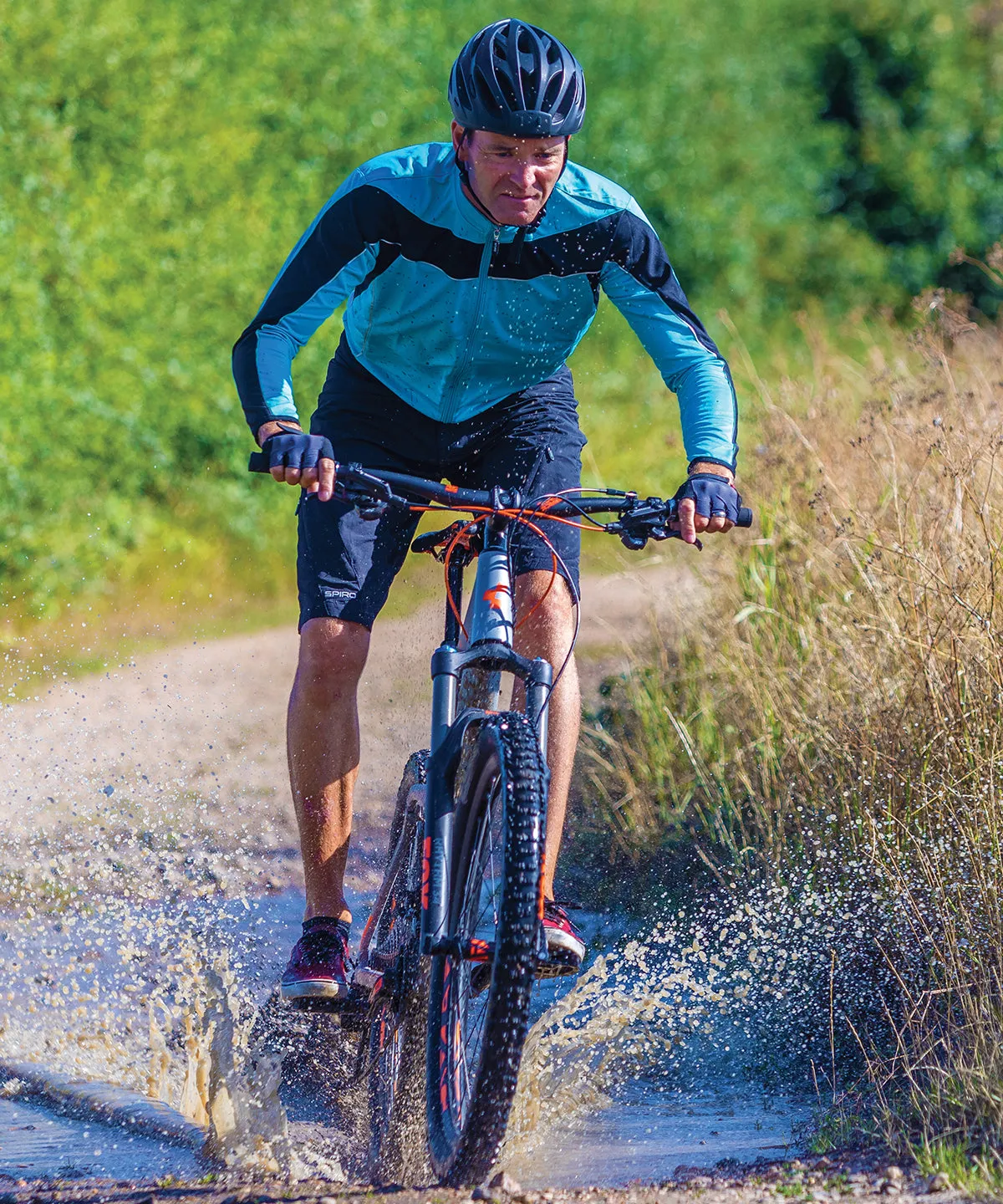 Spiro bikewear long sleeve performance top | Black/White
