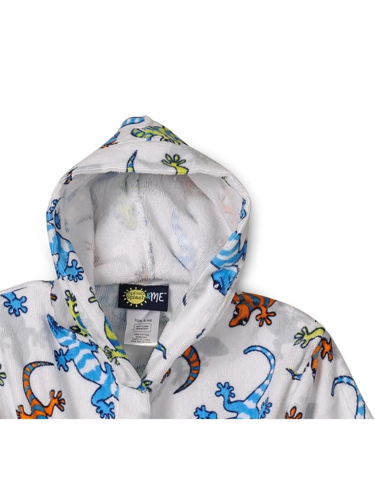 Splish Splash & Me Boys Beach Bath Lizard Hooded Robe Cover Up
