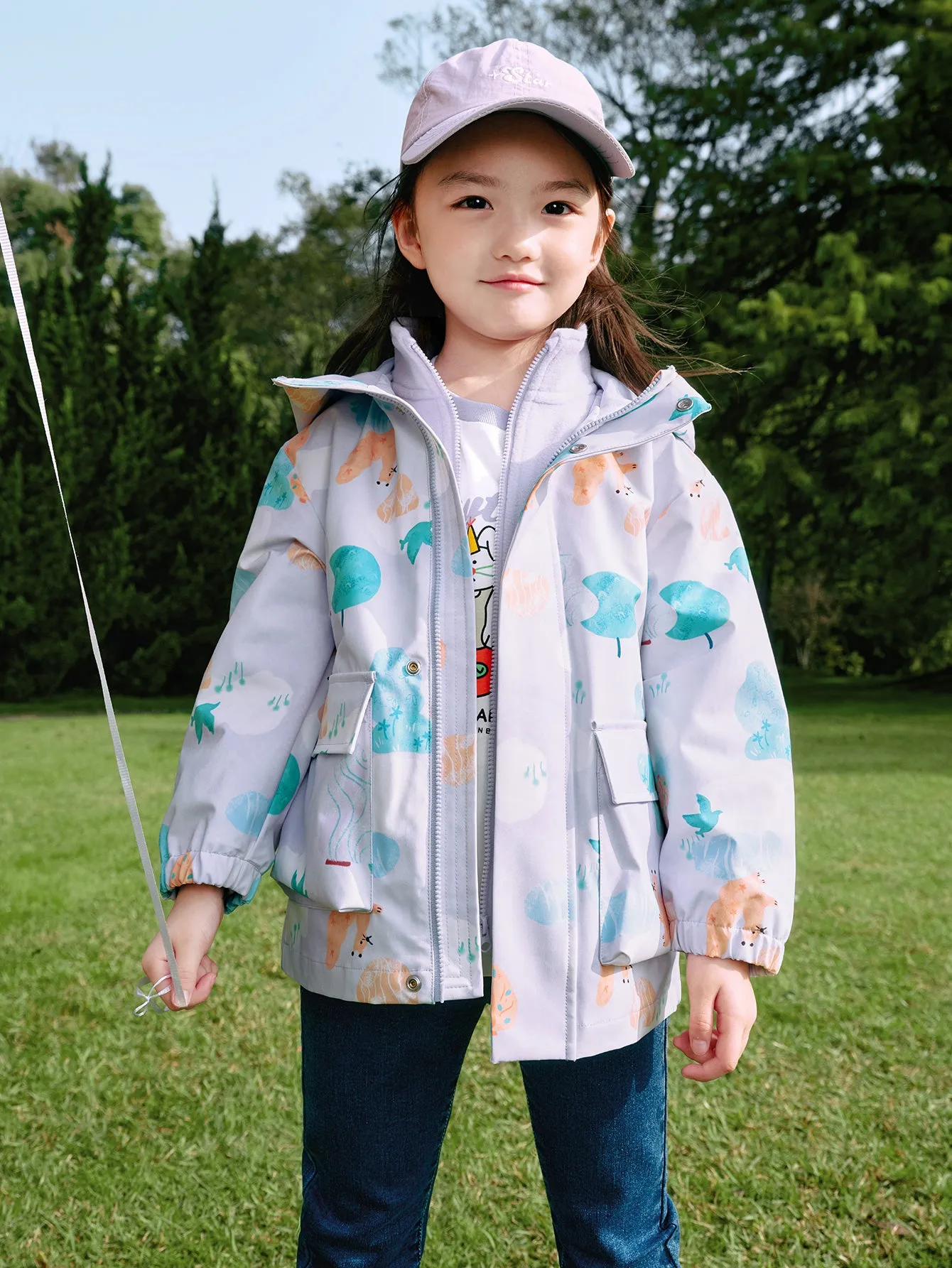 St. Patrick's Day Green Windproof and Rainproof Two-Piece Set Toddler Unisex Colorful Printed Outdoor Jacket
