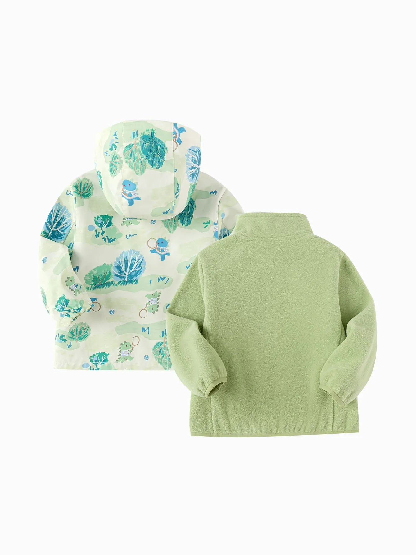 St. Patrick's Day Green Windproof and Rainproof Two-Piece Set Toddler Unisex Colorful Printed Outdoor Jacket
