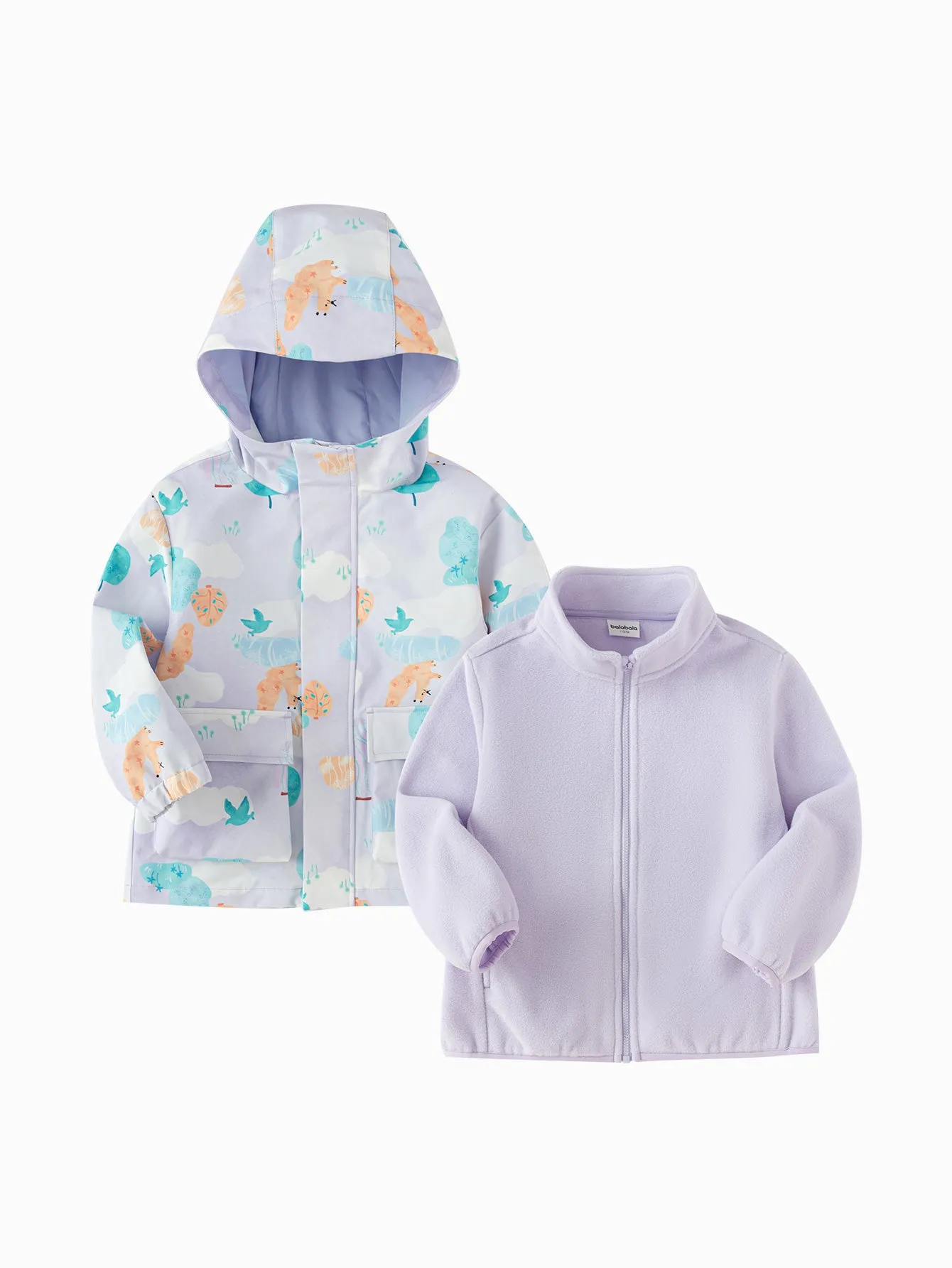 St. Patrick's Day Green Windproof and Rainproof Two-Piece Set Toddler Unisex Colorful Printed Outdoor Jacket