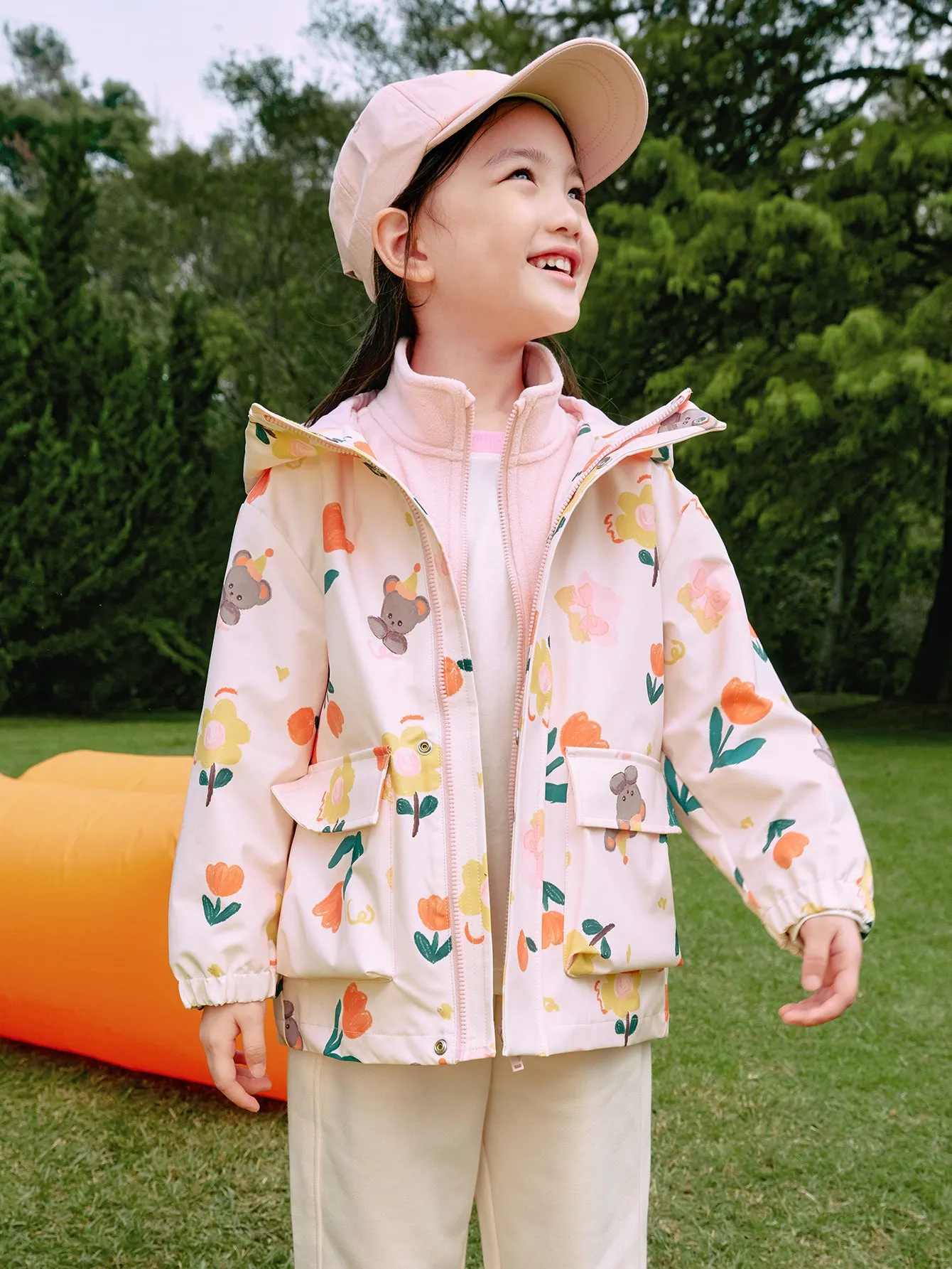 St. Patrick's Day Green Windproof and Rainproof Two-Piece Set Toddler Unisex Colorful Printed Outdoor Jacket