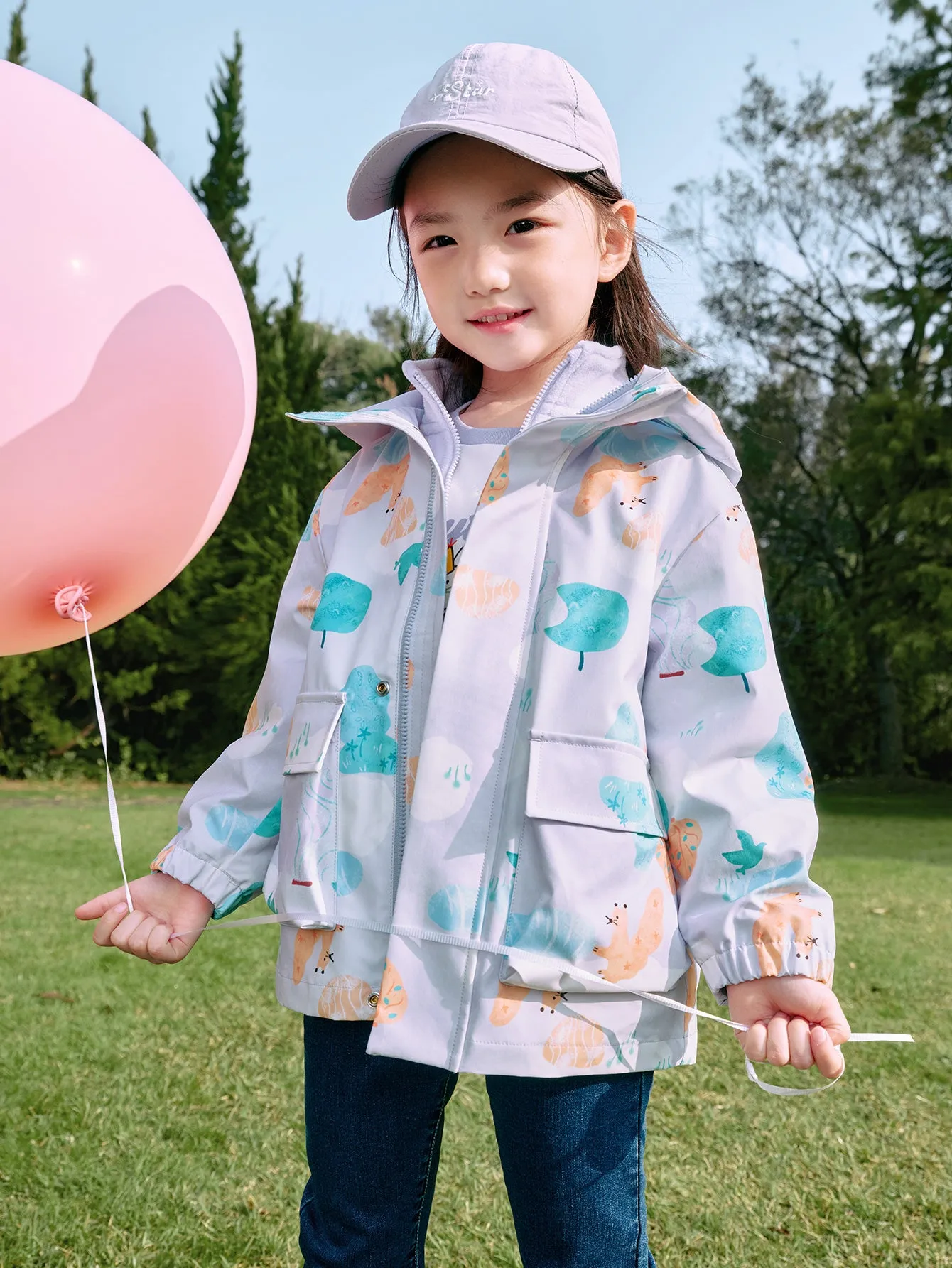 St. Patrick's Day Green Windproof and Rainproof Two-Piece Set Toddler Unisex Colorful Printed Outdoor Jacket