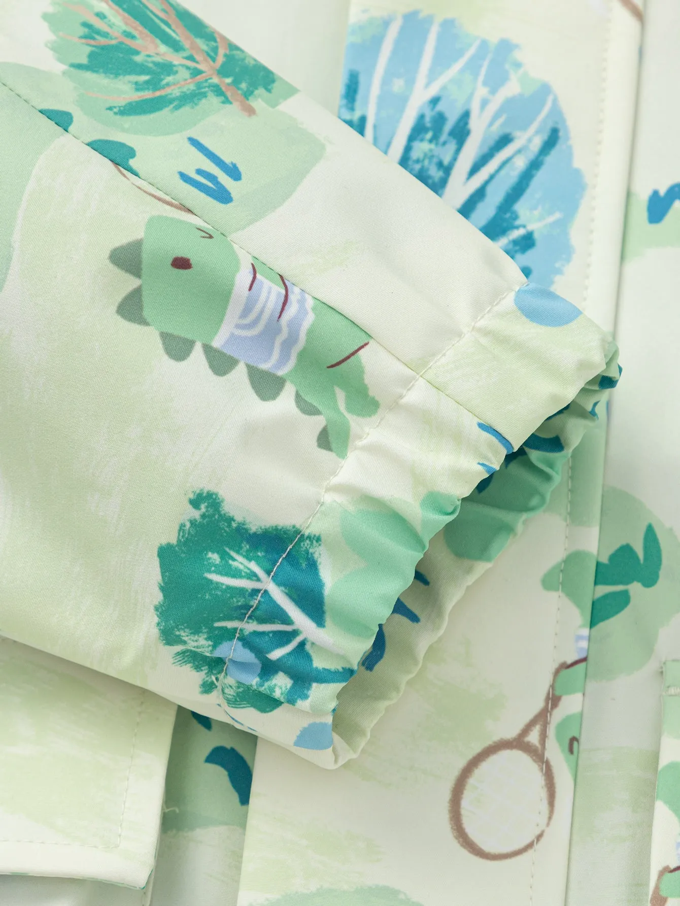 St. Patrick's Day Green Windproof and Rainproof Two-Piece Set Toddler Unisex Colorful Printed Outdoor Jacket