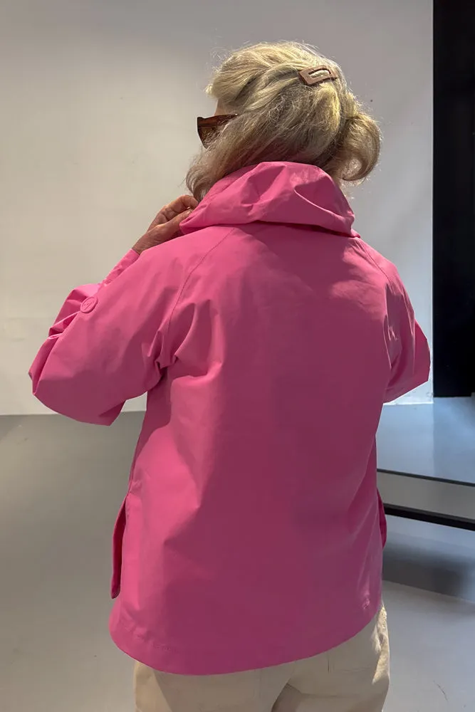 Tantä Dhuda Pink Cosmos Short Raincoat