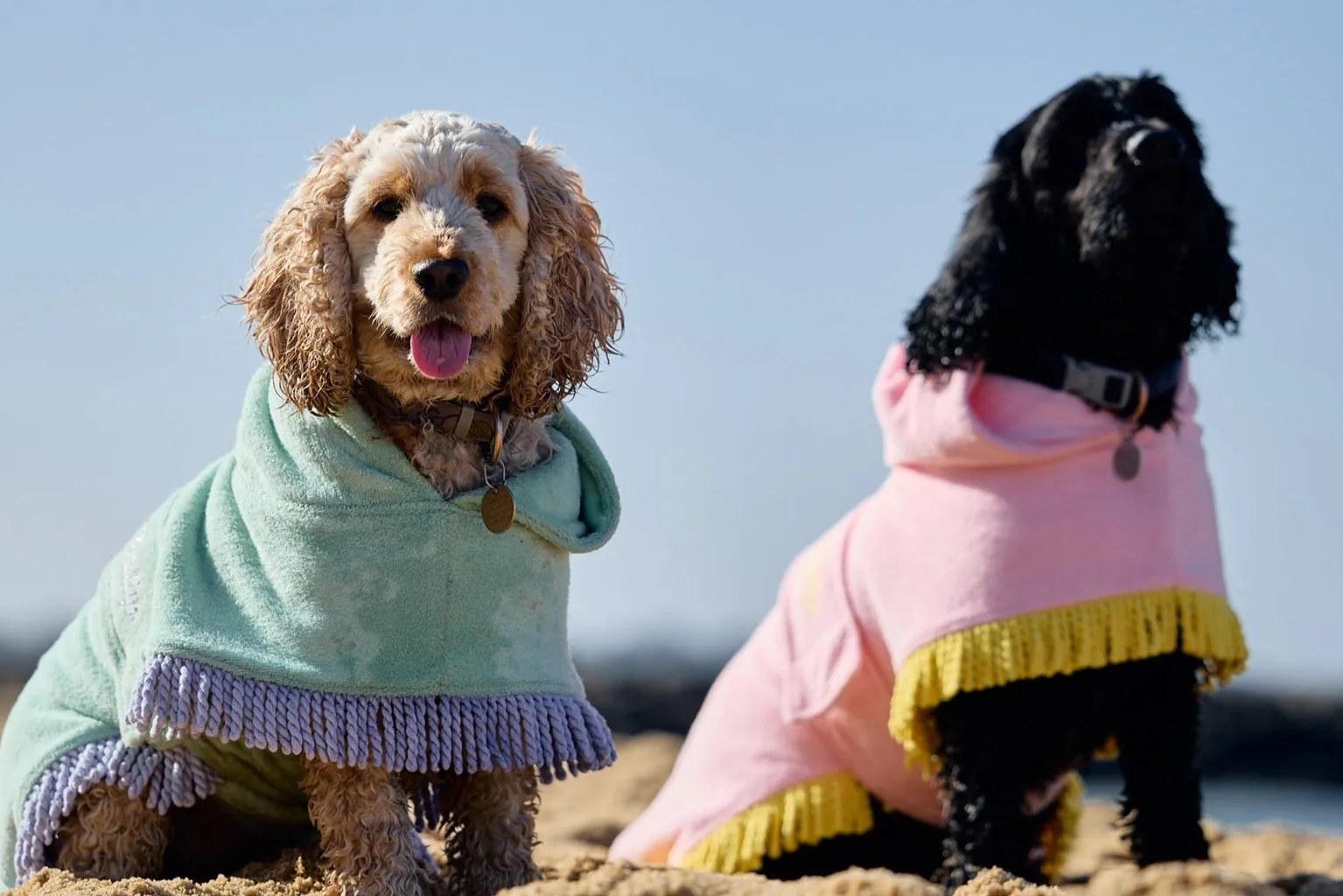 Tassel Towel Snuggle Buddy Dog Robe | Peachy Pink