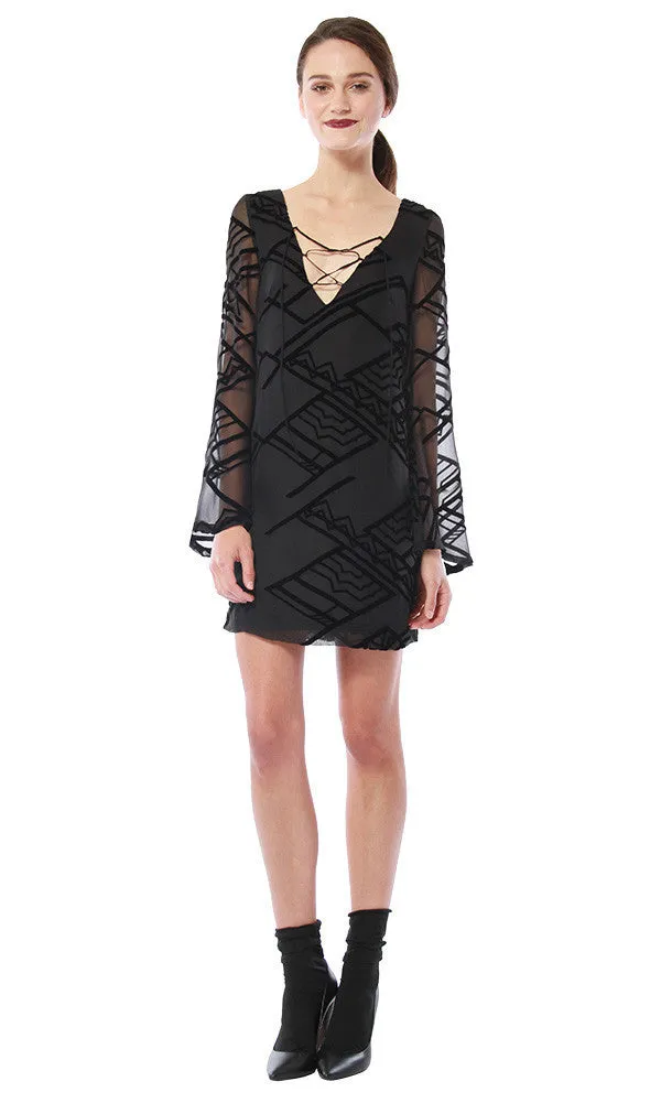 Tie Front Shift Dress
