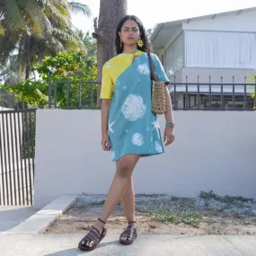 Tropical Shift Dress for Women | Shibori-Crafted | Cotton | All Day Wear