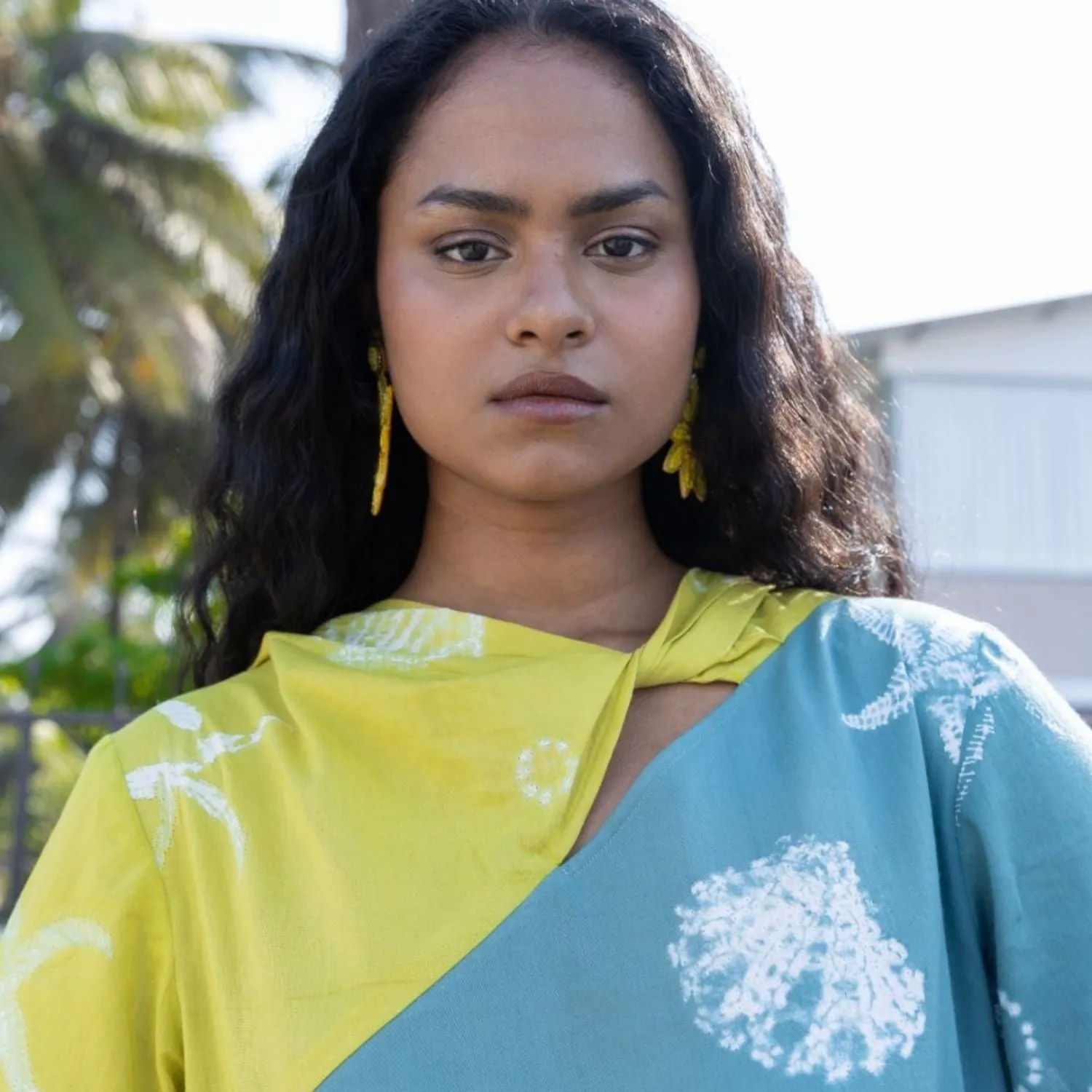 Tropical Shift Dress for Women | Shibori-Crafted | Cotton | All Day Wear