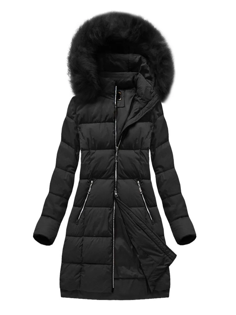 Winter Hooded Windproof Warm Zipper Coat