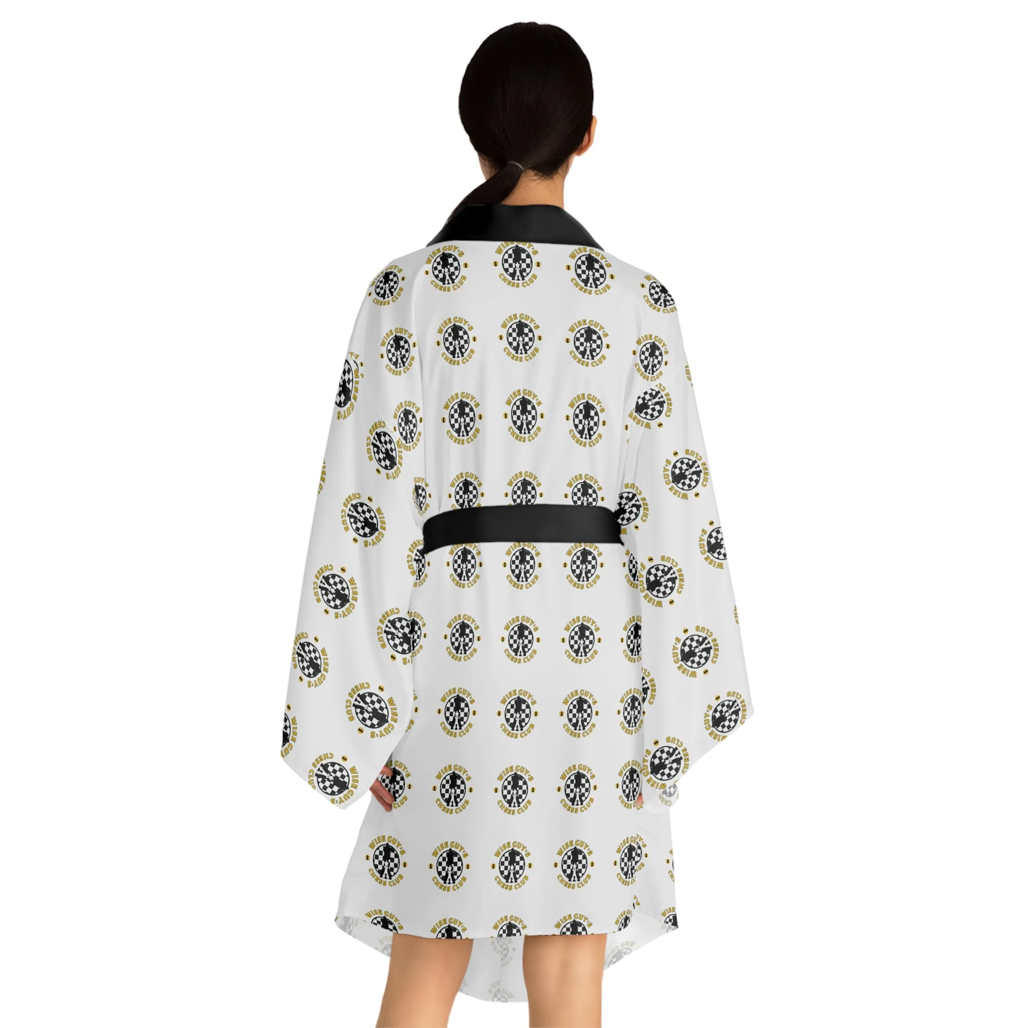 Wise Guy's Chess Club Long Sleeve Kimono Robe (AOP)