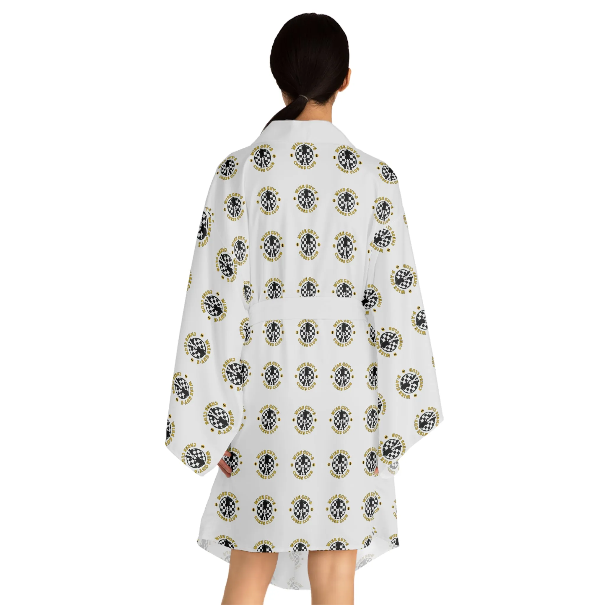 Wise Guy's Chess Club Long Sleeve Kimono Robe (AOP)