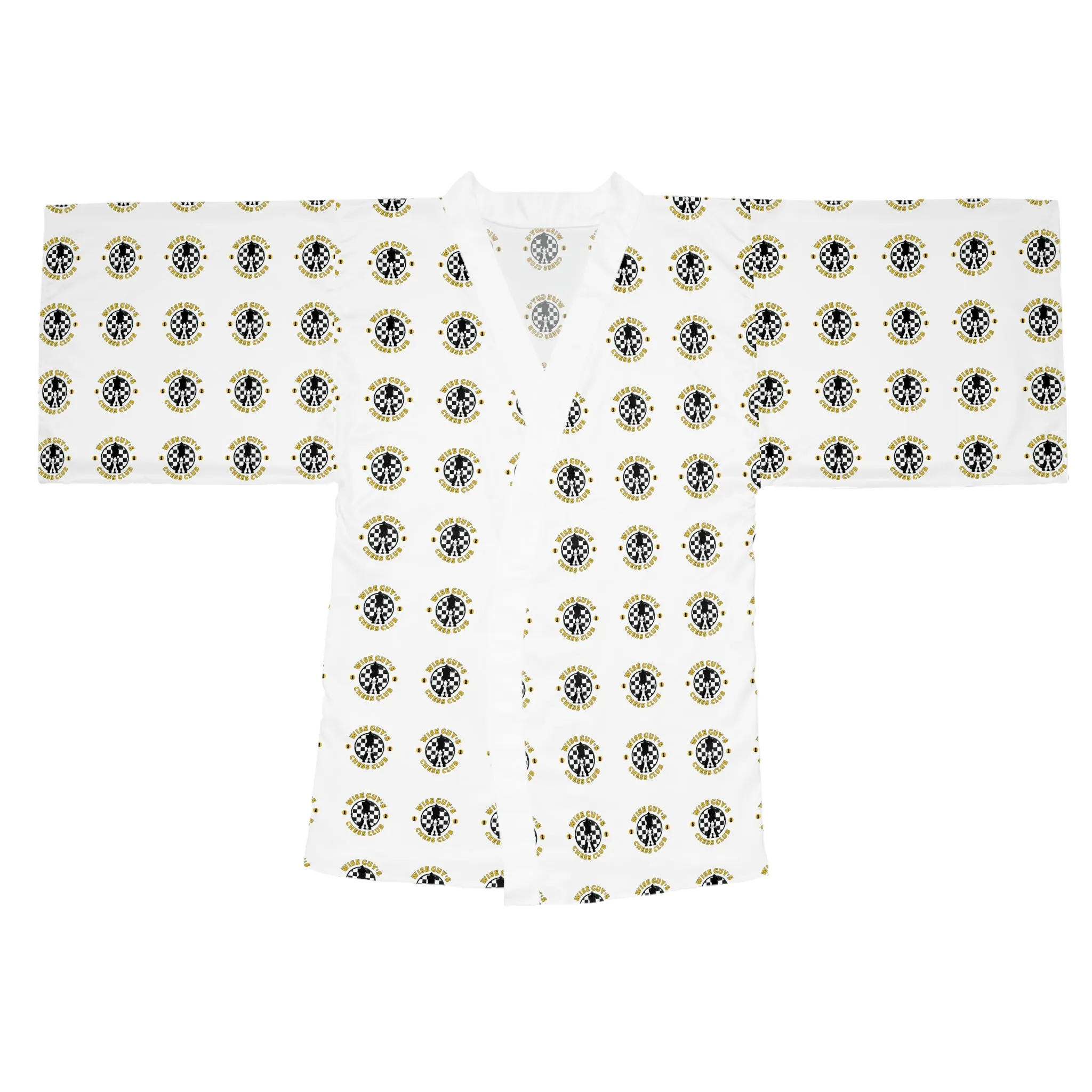 Wise Guy's Chess Club Long Sleeve Kimono Robe (AOP)