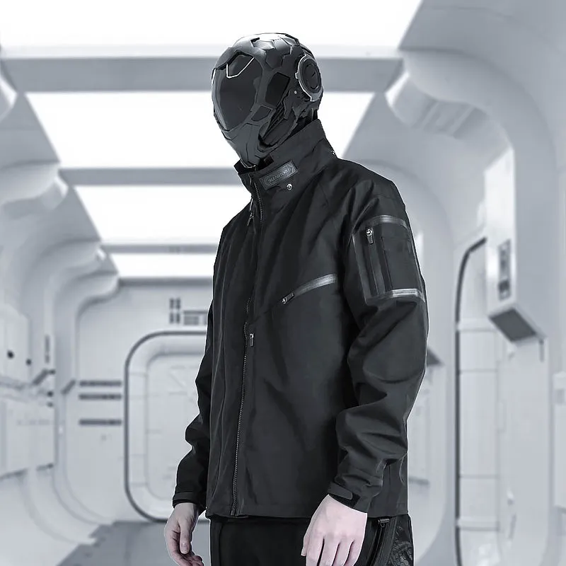 WLS Rainproof Techwear Zippered Multi Pockets Windbreaker Jacket