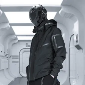 WLS Rainproof Techwear Zippered Multi Pockets Windbreaker Jacket