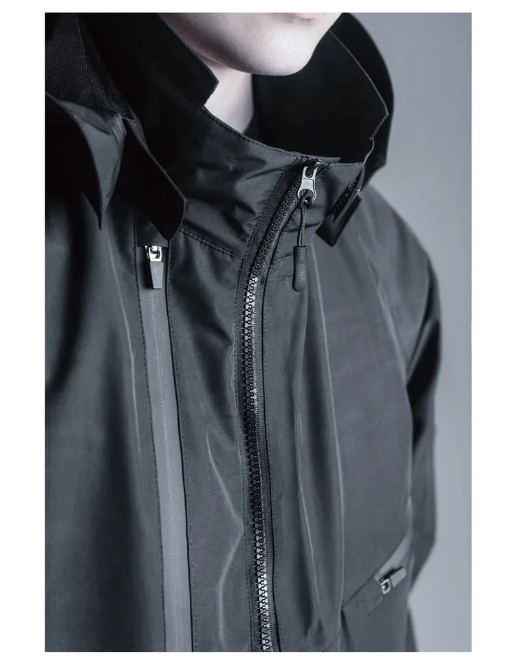 WLS Rainproof Techwear Zippered Multi Pockets Windbreaker Jacket