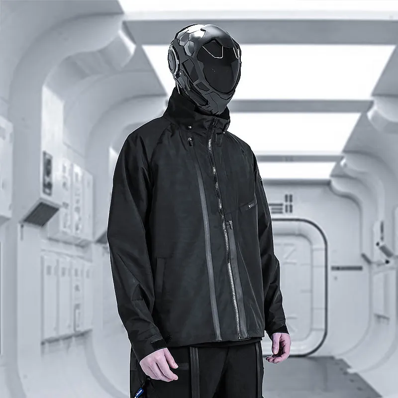 WLS Rainproof Techwear Zippered Multi Pockets Windbreaker Jacket