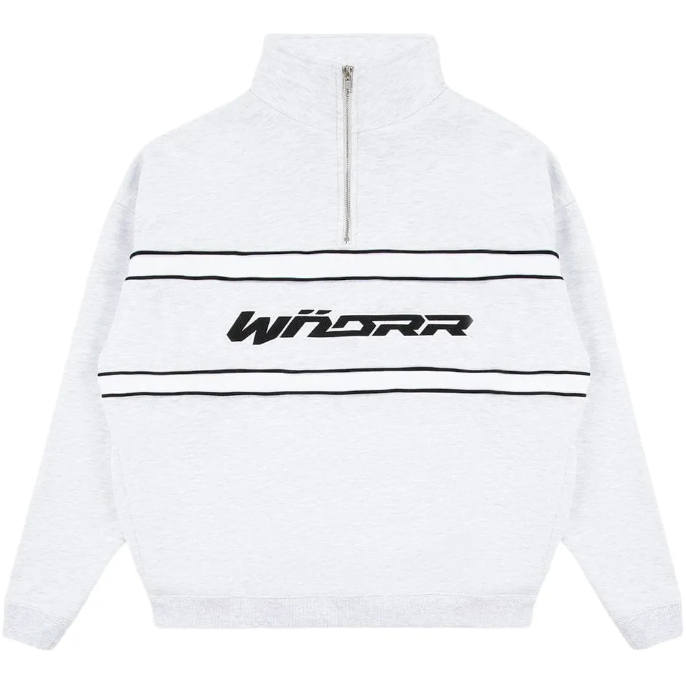 WNDRR Companion 1/4 Zip Sweat - White Marle