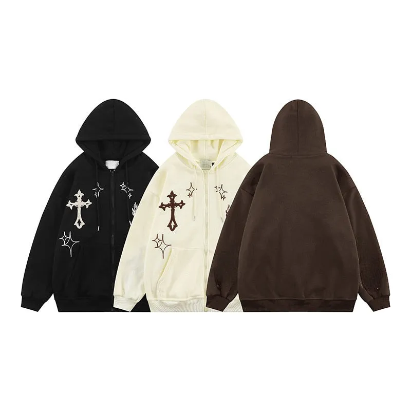 Women Retro streetwear Hip Hop Jacket hoodie