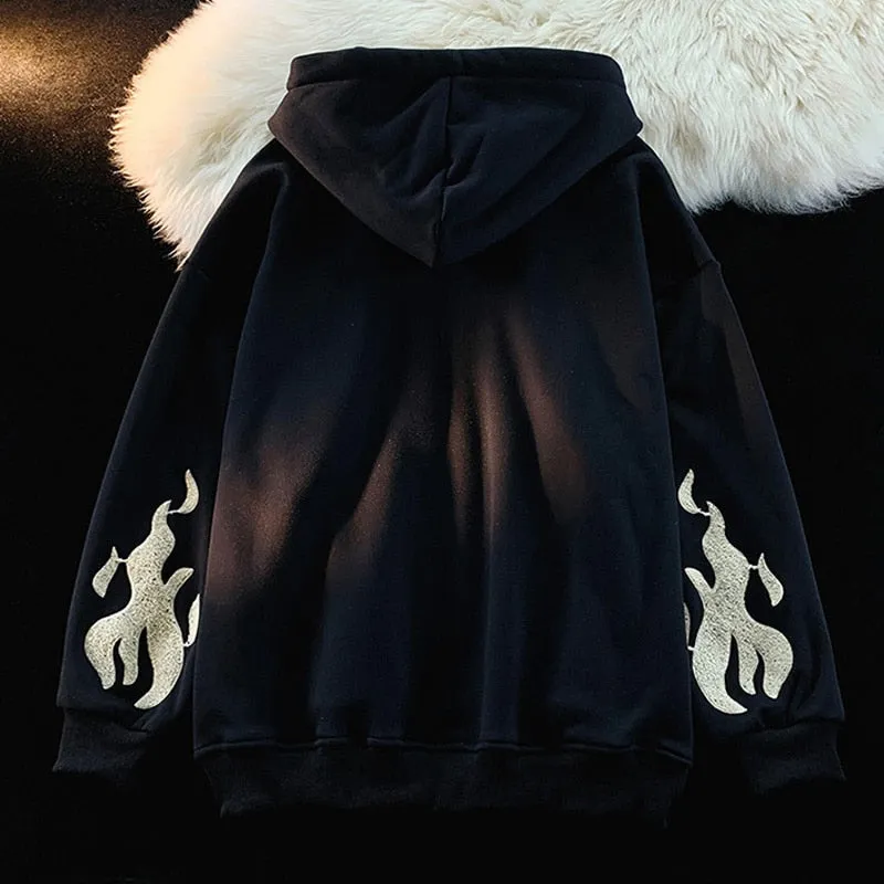 Women Retro streetwear Hip Hop Jacket hoodie