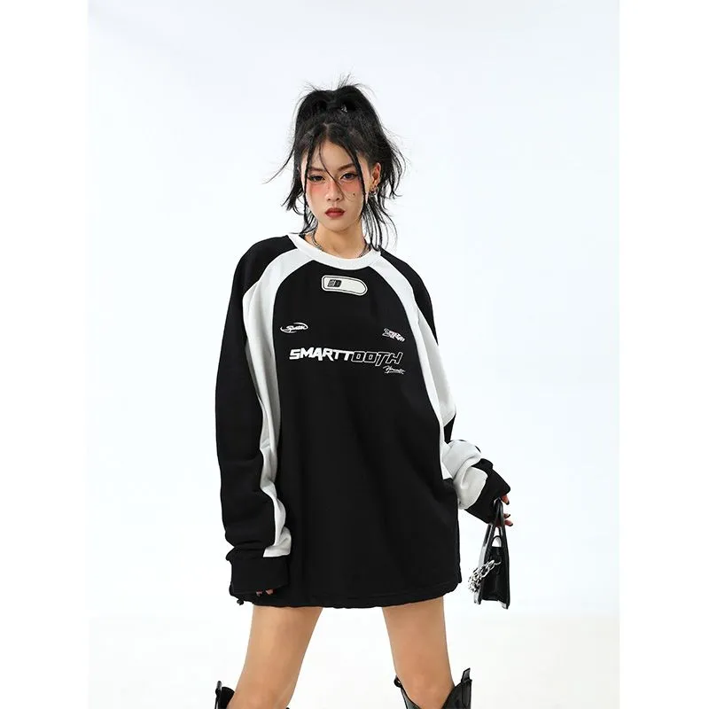 Women Retro streetwear Hip Hop Jacket hoodie