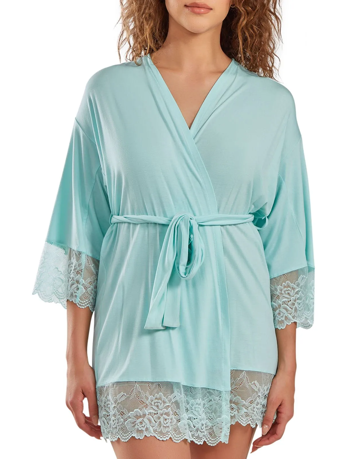 Women's Alina Lace Trim Robe