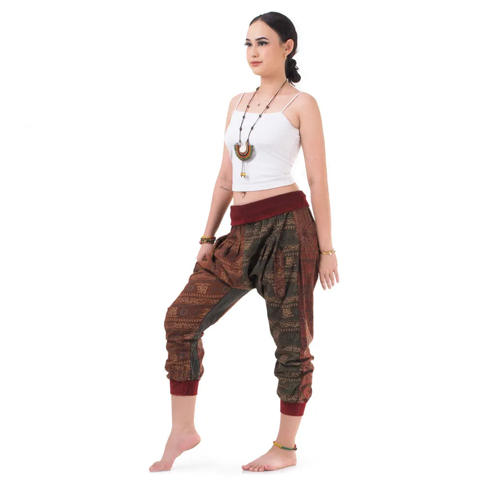 Women’s Patchwork Capri Harem Pants Mystic Passion