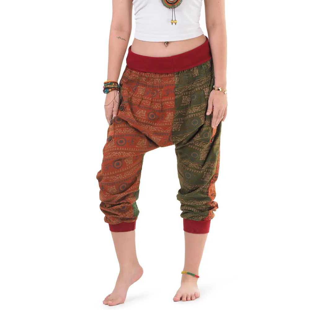 Women’s Patchwork Capri Harem Pants Mystic Passion