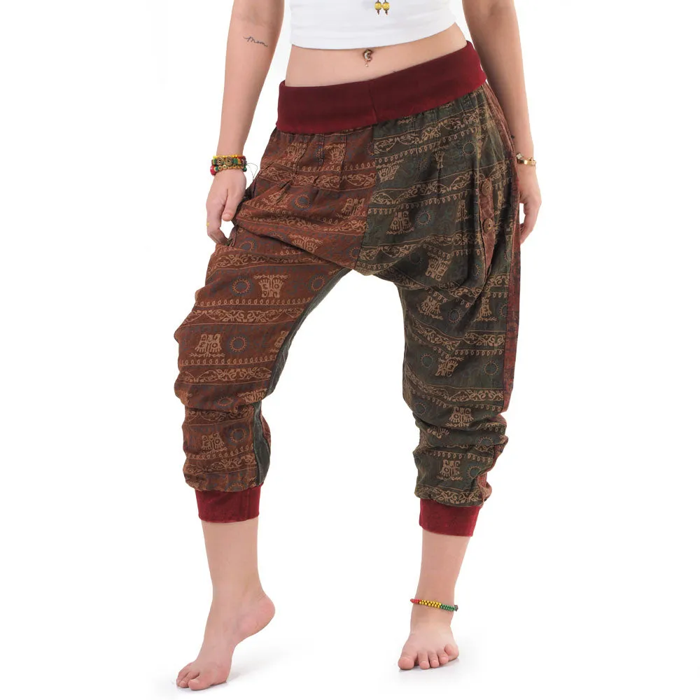 Women’s Patchwork Capri Harem Pants Mystic Passion