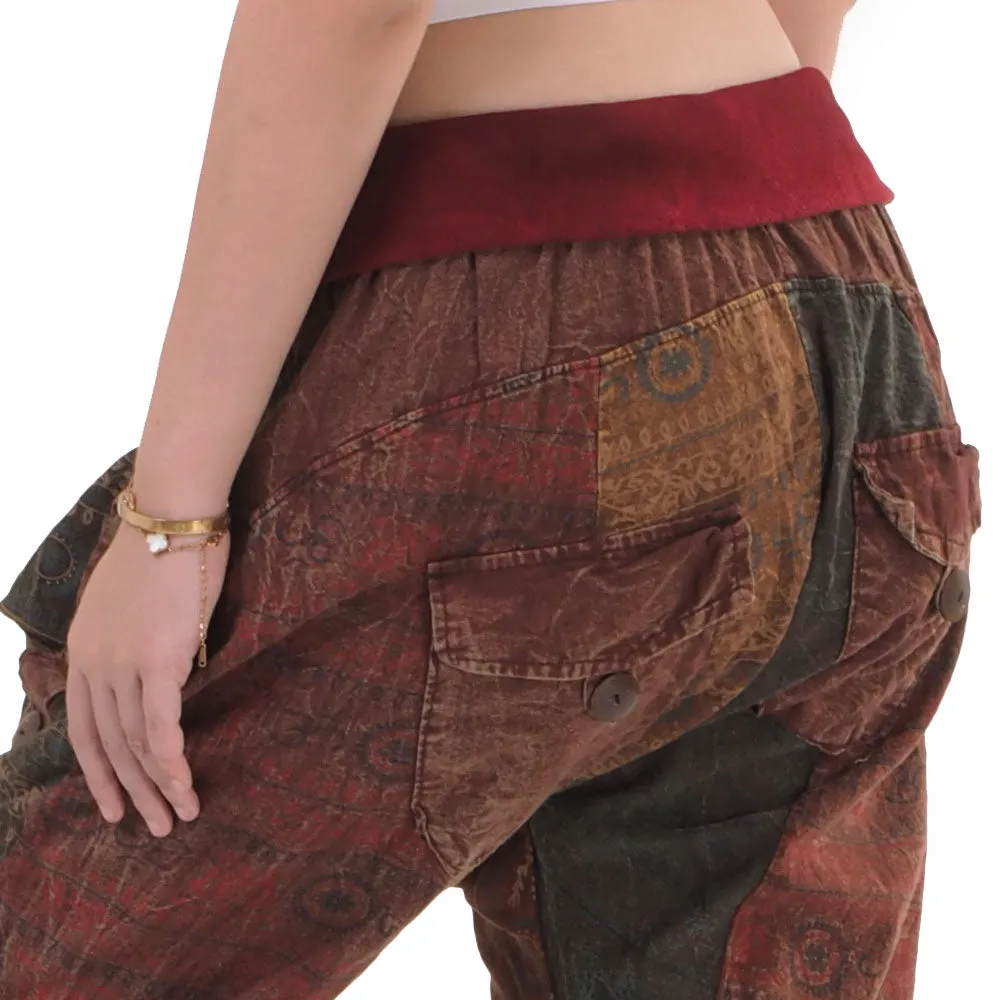 Women’s Patchwork Capri Harem Pants Mystic Passion