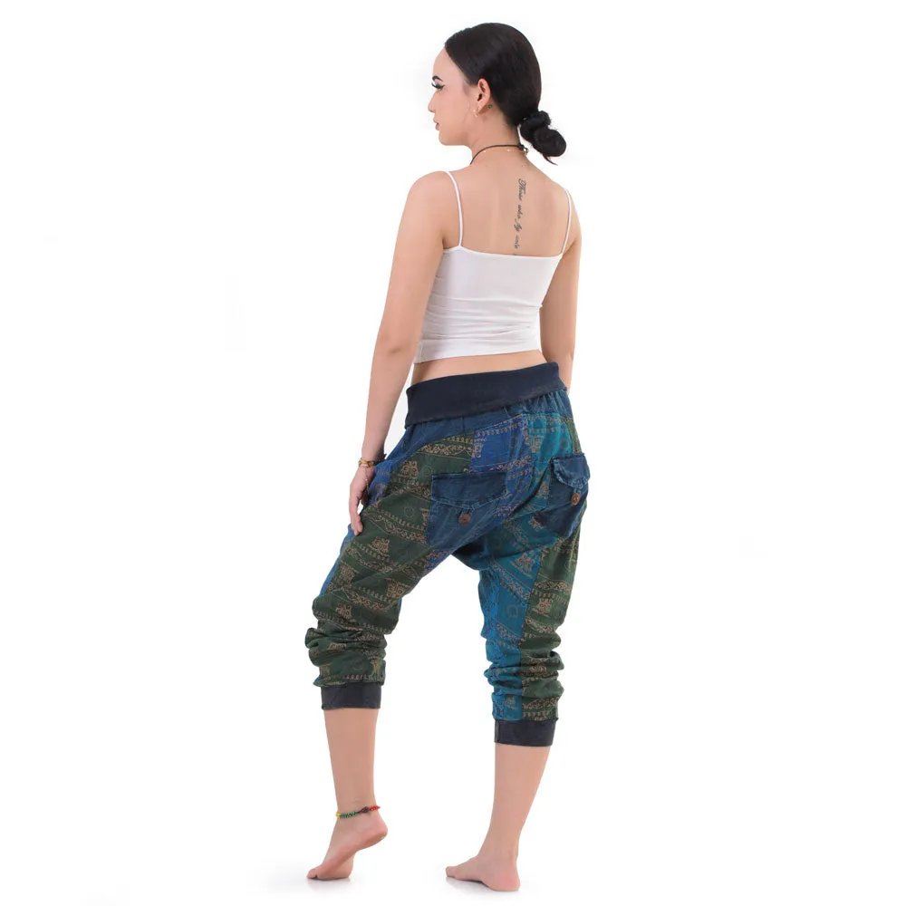 Women’s Patchwork Capri Harem Pants Mystic Passion