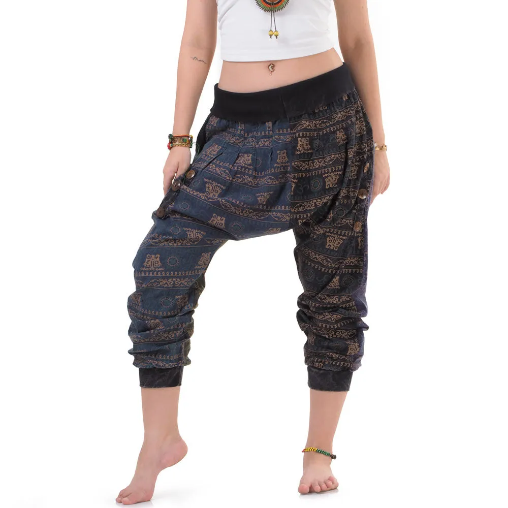 Women’s Patchwork Capri Harem Pants Mystic Passion
