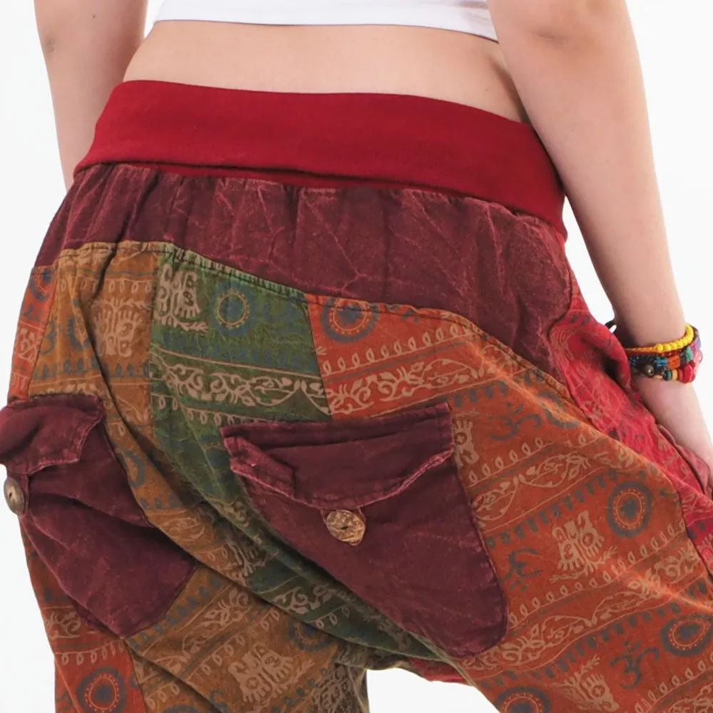 Women’s Patchwork Capri Harem Pants Mystic Passion
