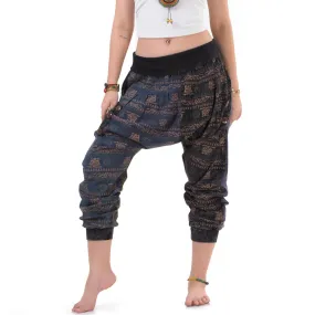 Women’s Patchwork Capri Harem Pants Purple Harmony