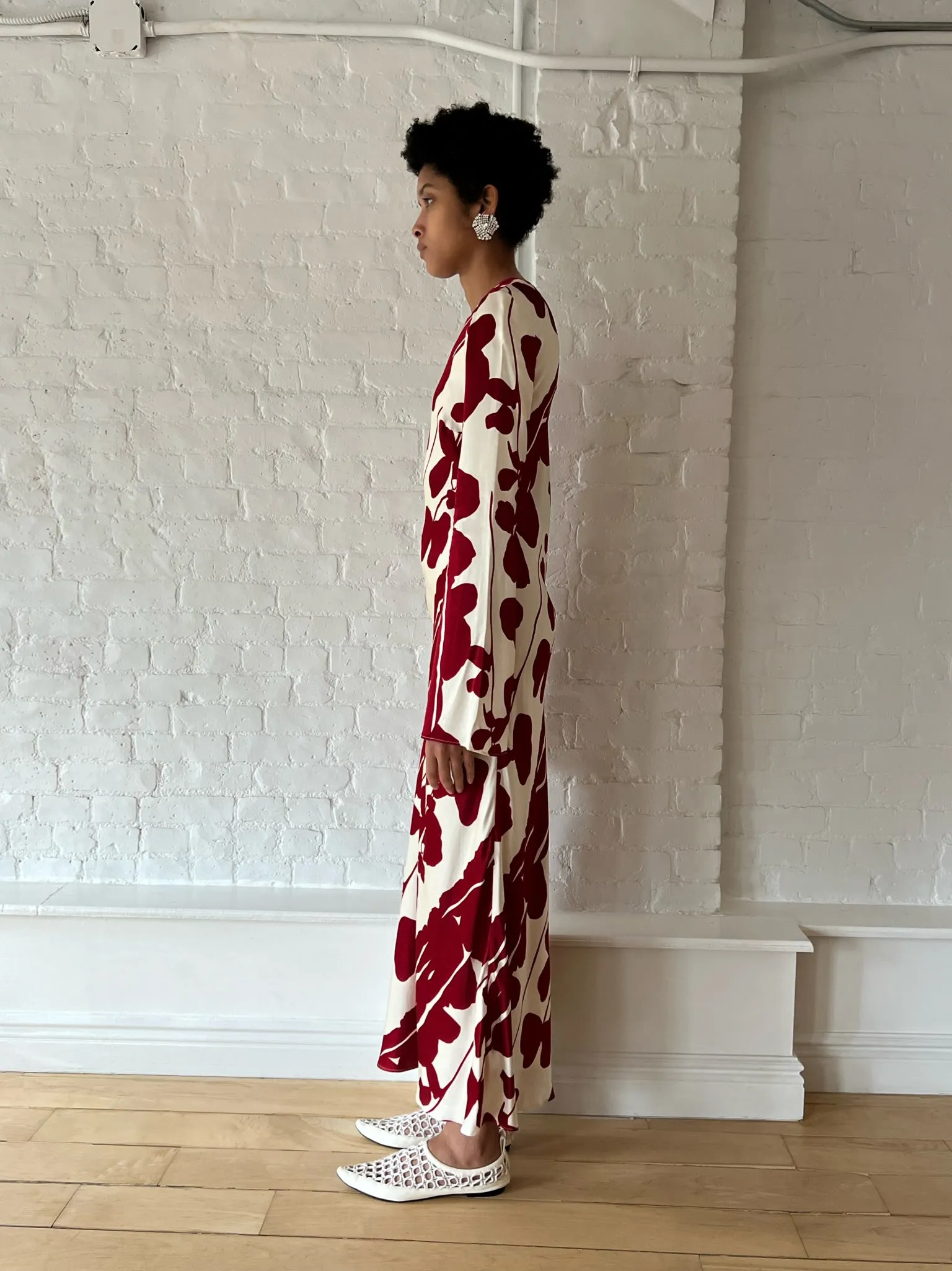 Zadie Dress-Red And White Floral Print