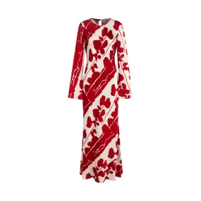 Zadie Dress-Red And White Floral Print