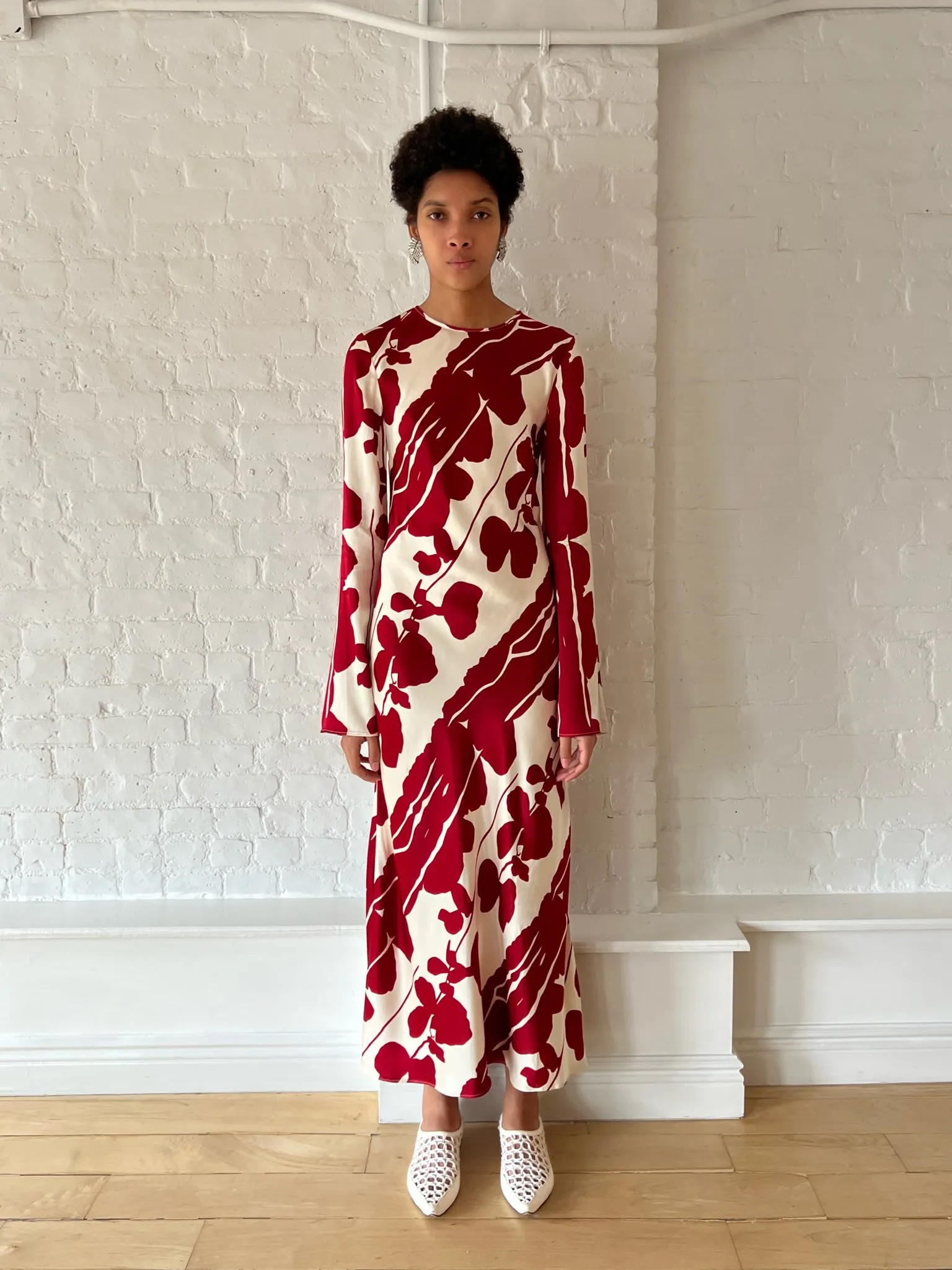 Zadie Dress-Red And White Floral Print